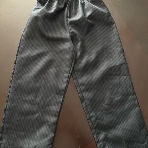 Boys Elegant Black Pinstripe Trousers. Elastic waist